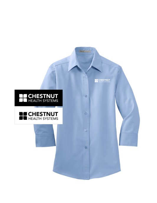 Women's 3/4-Sleeve Button Down